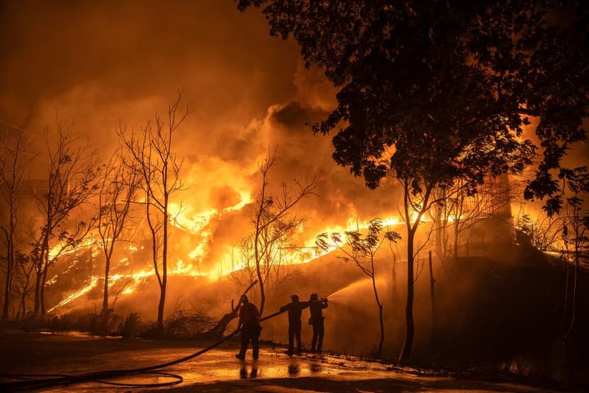 Greece Wildfire Near Thessaloniki Forces Evacuations