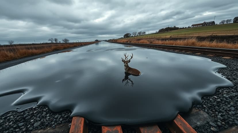Diesel Spill Blocks Railway After Train Hits Deer