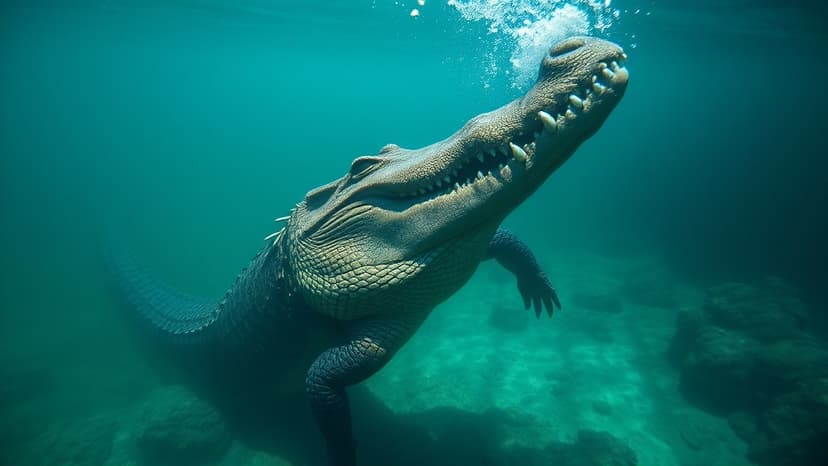 Fitness Trainer Punches Crocodile to Escape Death Roll