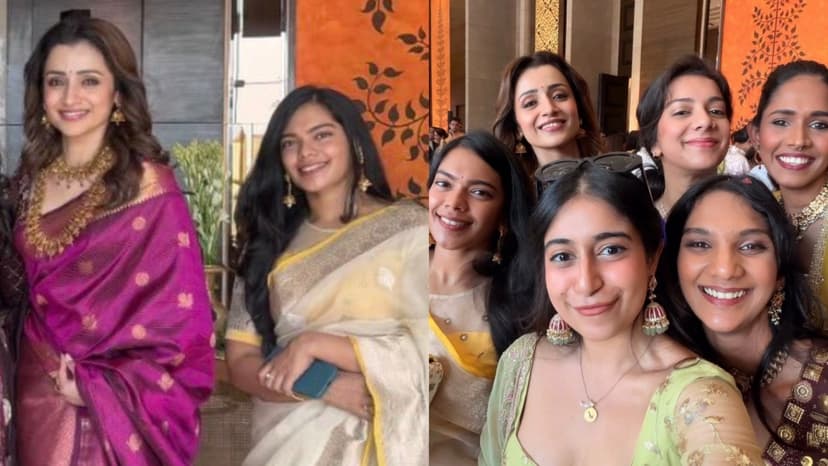 Trisha parties with R. Parthiban's daughter amid feud