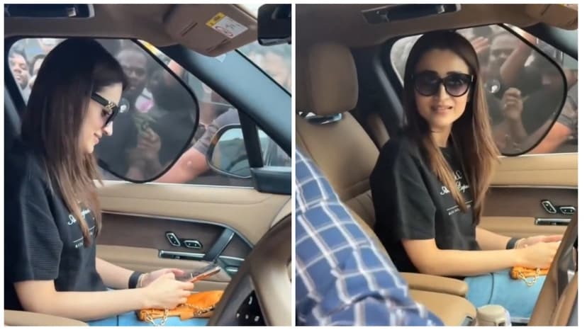 Trisha Blushes as Fan Teases Her About Vijay