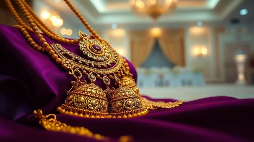 Trisha Krishnan Dazzles in Gold Temple Jewellery