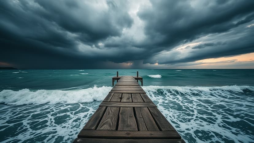Beachgoers Brave Bertha Despite Storm