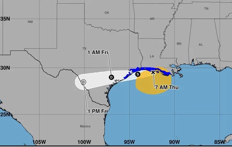 Tropical Storm Bertha Nears Texas Coast After Louisiana Landfall