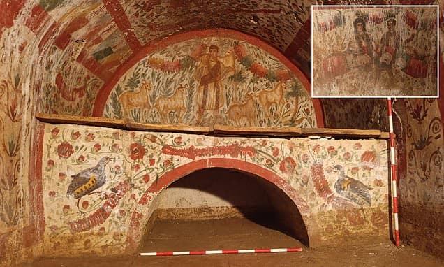 Rare 3rd-Century Jesus Fresco Found in Turkish Necropolis