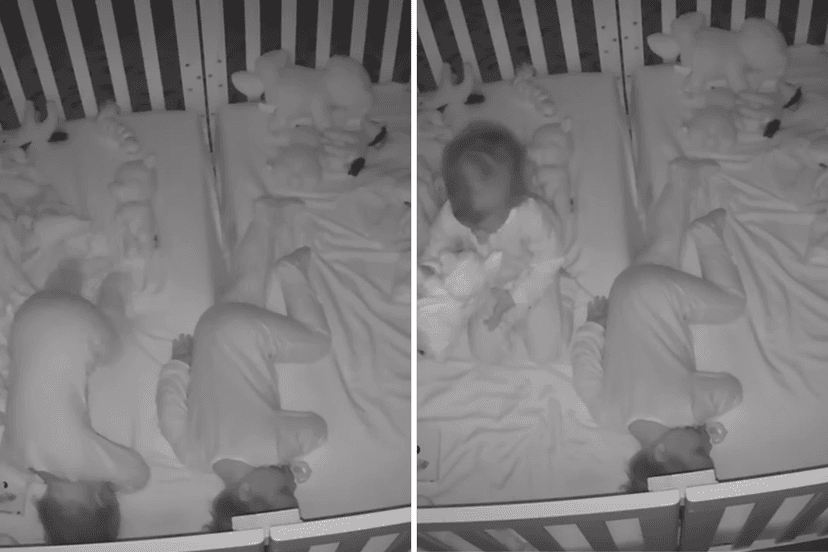 Toddler's Sweet Gesture for Twin Melts Internet Hearts