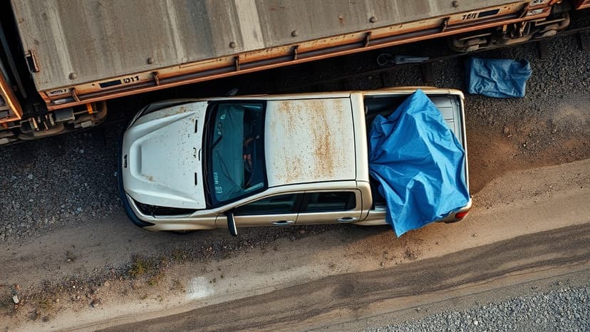 Two Die After Ute Hit by Freight Train