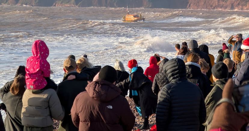 Christmas Swim Tragedy: Two Missing in Devon Sea
