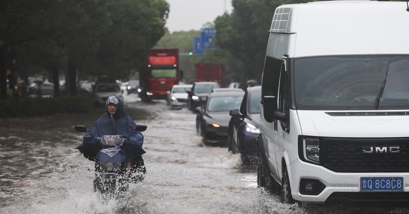 Typhoon Dolphin Slams Central China