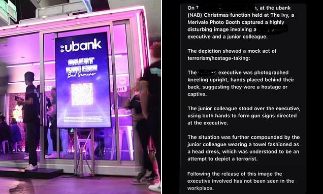 Mock Terrorist Act at Ubank Christmas Party