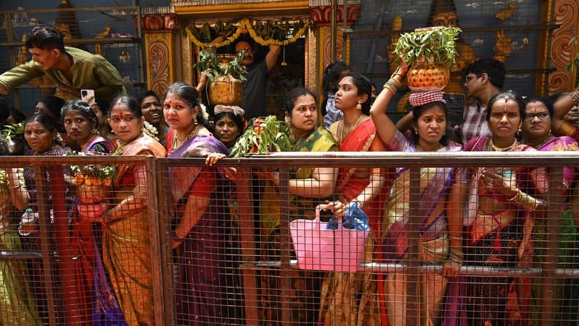 Thousands Brave Heat for Ujjaini Mahankali Bonalu