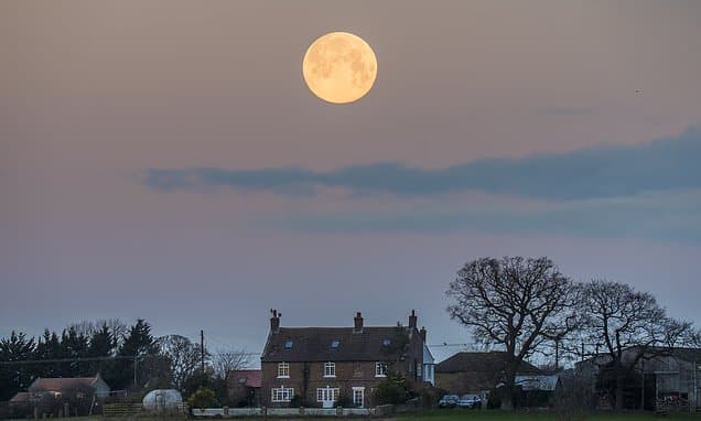 Wolf Moon Dazzles UK Skies