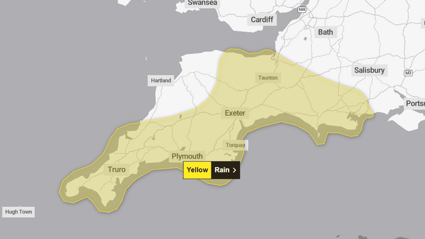 UK South West Faces Flood Risk Amid Yellow Rain Alerts