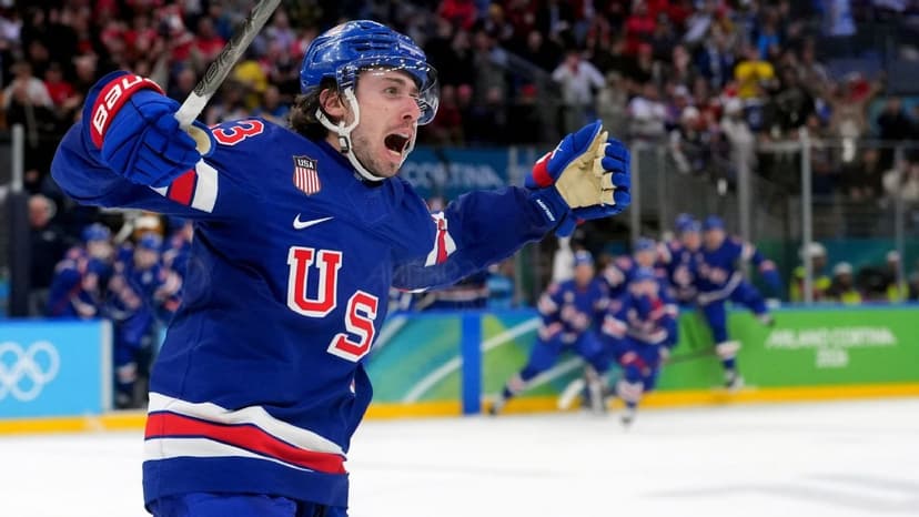 Hughes Leads USA Past Sweden in Overtime Olympic Thriller