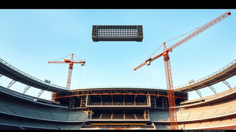 Varanasi Cricket Stadium Flooded During Light Installation