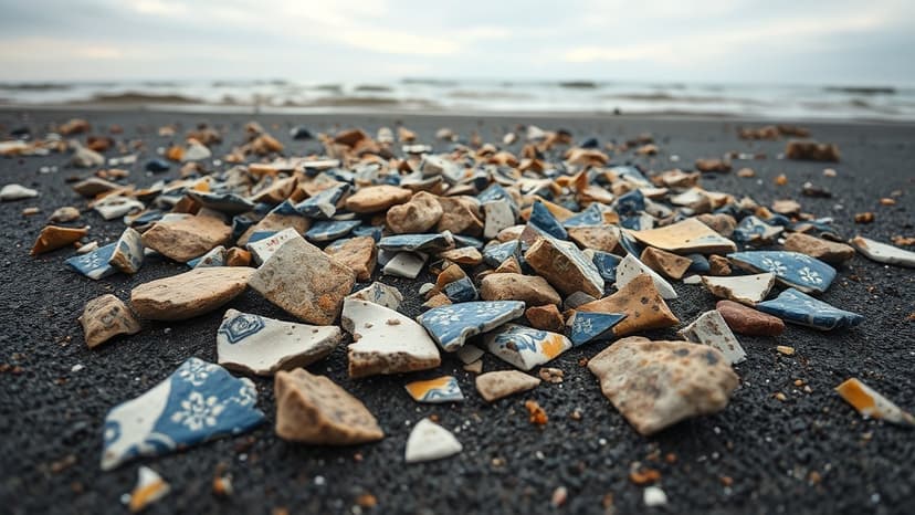 Sinkhole Reveals Treasure Trove of Pottery on Hunstanton Beach