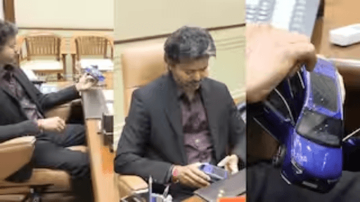CM Vijay's cute car moment goes viral