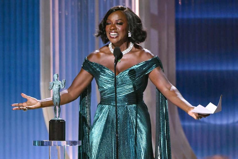 Viola Davis Rips Dress Celebrating Michael B. Jordan's Win