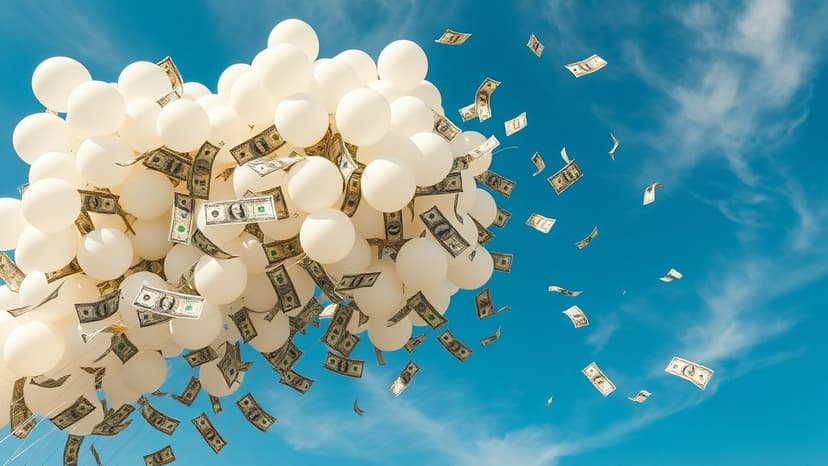 Balloons Carry Man's Salary Skyward in Germany