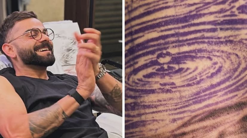 Kohli Unveils Striking New Arm Tattoo