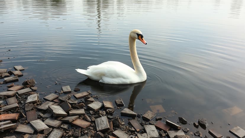 Riverbank Rubble Harms Swans; Volunteers Rally