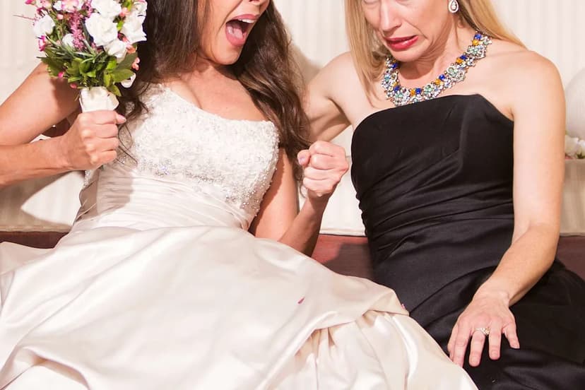 Bride's Wedding Officiant Brings Uninvited Guests, Spills Bouquet