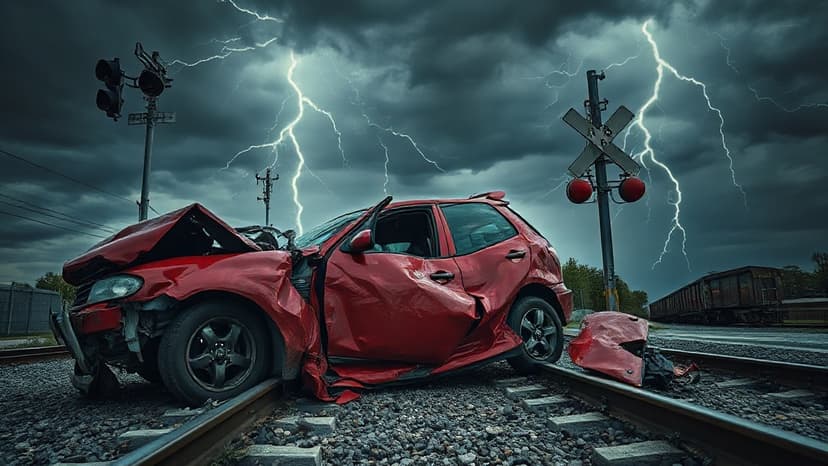 West Bengal: Train collides with school car