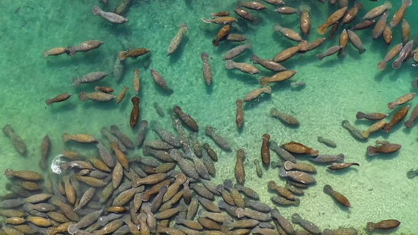 Manatees Seek Warmth in West Palm Beach Hot Spot