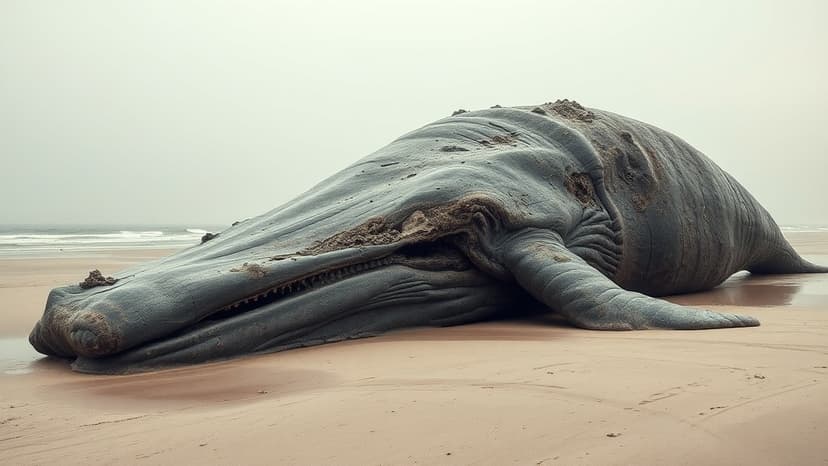 Giant Whale Washes Ashore: Mystery Death Probed