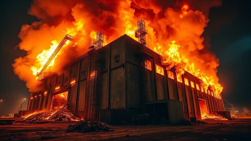 Moscow Warehouses Ablaze in Massive Drone Attack