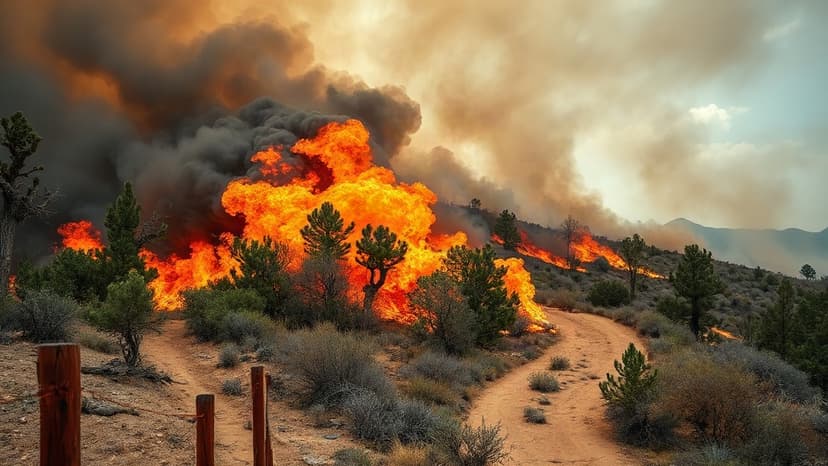 Wildfire Erupts Near Cold Creek Trail