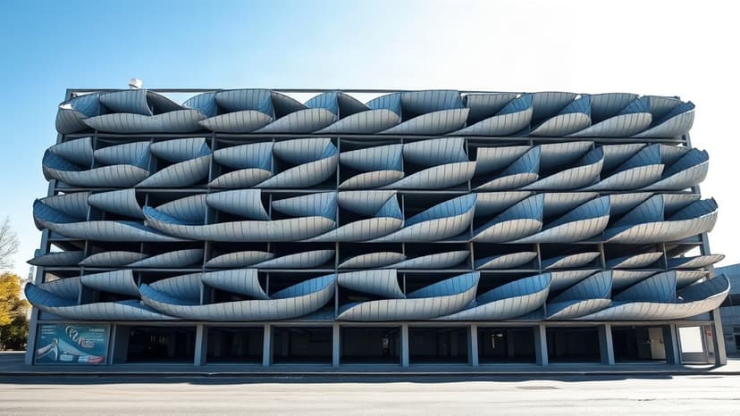 Swedish Car Park Built with Giant Wind Turbine Blades