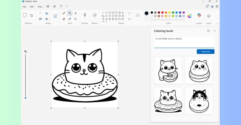 Paint & Notepad Get AI Upgrades: Coloring Books & Smarter Text!