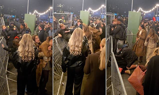 Brawl erupts at festive event exit