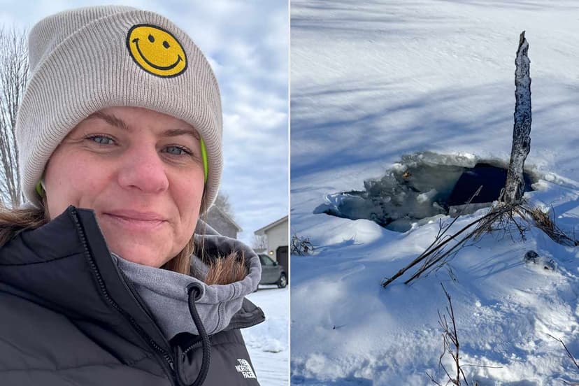 Snowshoer Plunges Through Ice, Survives Frightening Fall