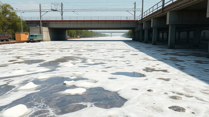 Yamuna Froth: Detergents and Plants Cause Toxic Foam