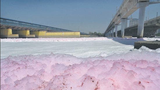Yamuna River Turns Pink: A Toxic Warning