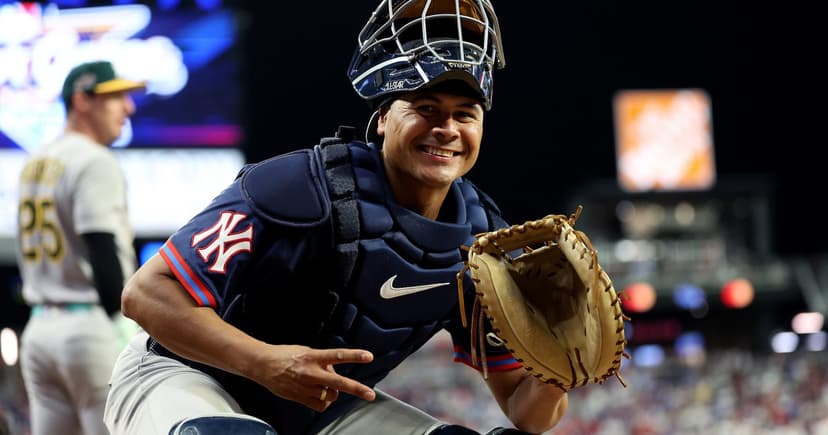 Yankees Catcher Takes Foul Ball to the Mask