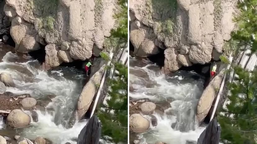 Yellowstone Tourist Parents Slammed for Child's Dangerous River Play