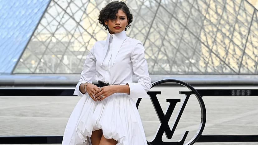Zendaya Sports Wedding Band at Paris Fashion Week
